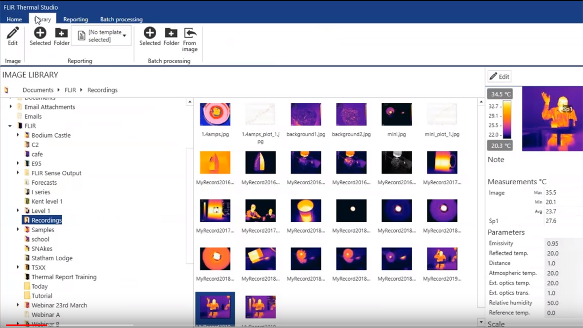 FLIR Thermal Studio 软件培训 | 图像管理